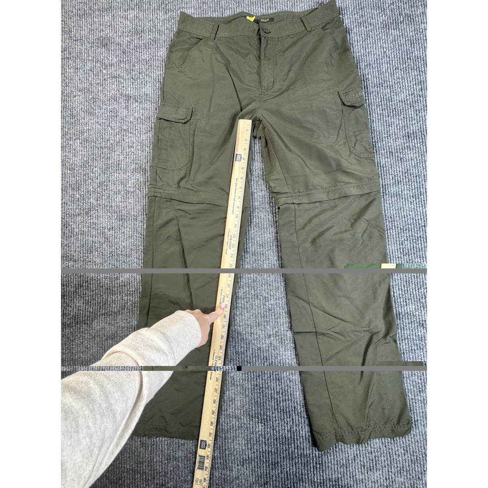 Cabela's‎ Olive Green Cargo Convertible Zip-Off Classic Fit Pants Size 34x34 - Picture 7 of 7